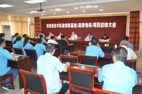 徽省技術(shù)標(biāo)準(zhǔn)創(chuàng)新基地（高效電機(jī)）項(xiàng)目啟動(dòng)大會在皖南電機(jī)股份公司隆重召開